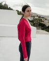 BASERANGE Classic Bamboo Fiber Bamboo Cotton Long Sleeve T-Shirt Series Collection Round Neck Bottoming Shirt France BAS-TOLS-BA-WI24-FUSHIA TOLS-BL-000 FUSHIA TOLS-BA-WI24